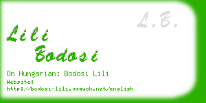 lili bodosi business card